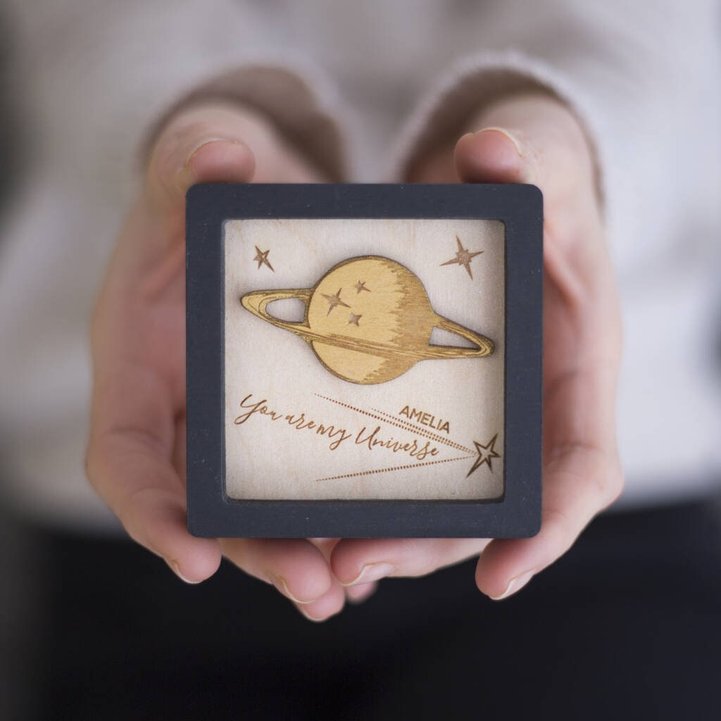 Cadre d'art Mural Miniature - You Are My Universe Personnalisé Cadeau Romantique de Saint-Valentin d