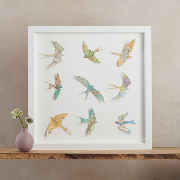 Flying Birds Wall Art Etsy UK