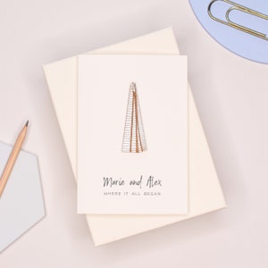 The Shard London Valentinstagskarte, London Landmark Reisegeschenk, Romantische Verlobungskarte, personalisiertes romantisches Geschenk für Ihn