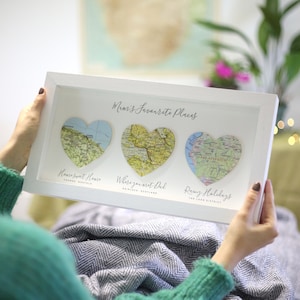 Hallo, werde ich es tun, benutzerdefinierte Karte Herz Wandkunst, personalisiertes gerahmtes Druckgeschenk, Frau oder Mann vorhanden, personalisierte Kartendruckgrafik