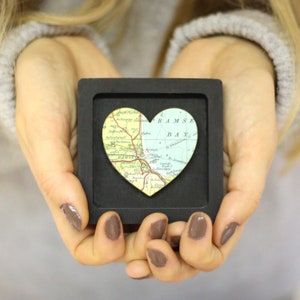 Benutzerdefinierte Karte Herz Miniaturrahmen, Romantisches Weihnachtsgeschenk für Ihn, Jahrestag & Hochzeitsandenken Geschenk, personalisierte Karte Druck