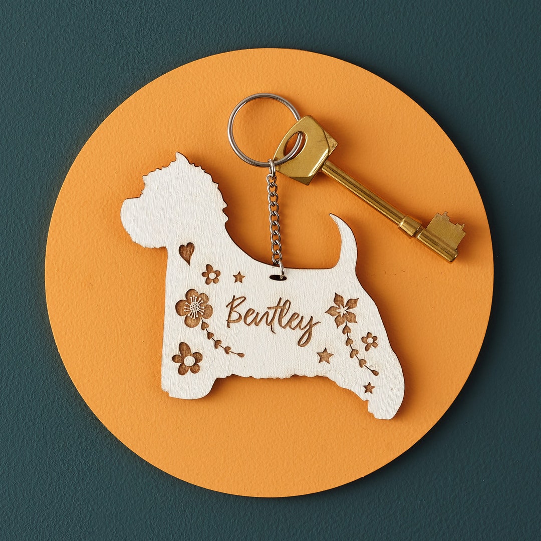 Dog Loss Gift, Dog Breed Keyring, Custom Dog Breed Keychain