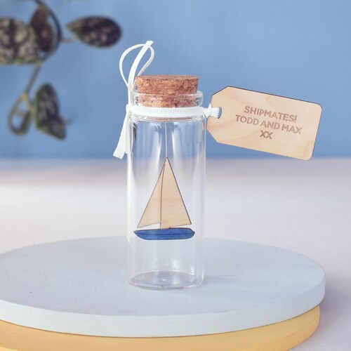 Sailing Boat Keepsake Message Bottle for Him Nautical Etsy UK