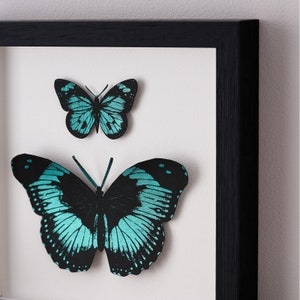 Mother's Day Gift, Butterfly Wall Art, Home Decor Gift, Paper Cut Butterflies, Handpainted 3D Butterfly Framed Artwork, Gifts For Her image 5