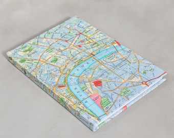London map personalised notebook - Custom notebook - london notebook  -  Map sketchbook - Travel journal - sketchbook -map gift - map gift