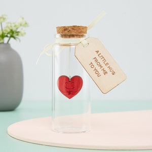 Romantic Gifts For Her, Hug in a Bottle, Message Bottle Keepsake Gift for Him, Personalised Girlfriend Gift, Personalised Gift For Wife