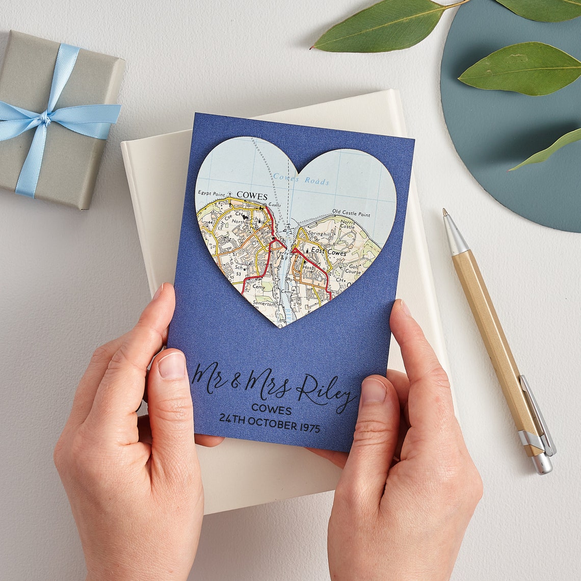 45th Sapphire Wedding Anniversary Blue Greetings Card - Card for A ...