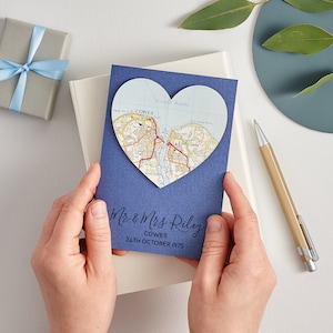 45th Sapphire Wedding Anniversary Blue Greetings Card - Card For A Couple- Luxury Card For Wife Or Husband