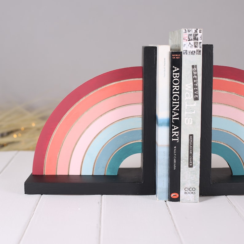 Rainbow Bookends for Kids Children's Room Decor Etsy Australia