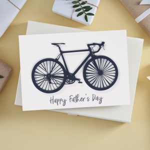 Carte de fête des pères, carte de vélo pour lui, carte de vélo personnalisée, amateur de vélo, carte de voeux de vélo