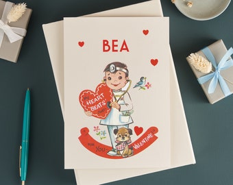 Personalised Gift For A Doctor, Valentine's Card for a Nurse, Romantic Valentines Day Card, Anniversary Card, Boyfriend Husband card