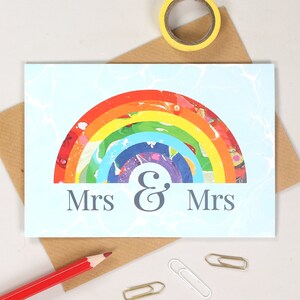 LGBTQ Valentines Day Card, Gay Marriage greetings Card,  Gay Wedding Card, Gay Pride Rainbow card, Lesbian Valentine's Card