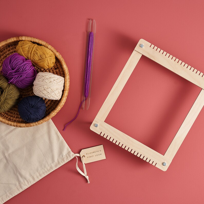 Kids Craft Gift Weaving Loom Kit Personalised Children's Etsy