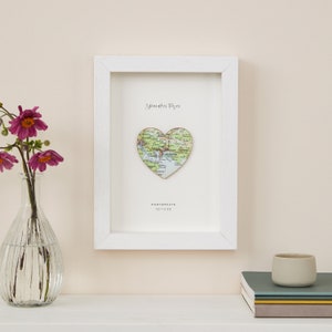 Valentinstag Geschenk für sie, benutzerdefinierte Karte Wand Kunstdruck, Karte Herz Druck, romantisches Geschenk für sie, personalisierte Jahrestagsgeschenk, Verlobungsgeschenk