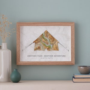Regalo per la festa del papà, Regalo da viaggio con arte murale, Stampa tenda mappa personalizzata, Regalo avventura in campeggio per papà, Regalo personalizzato per uomini, per lui