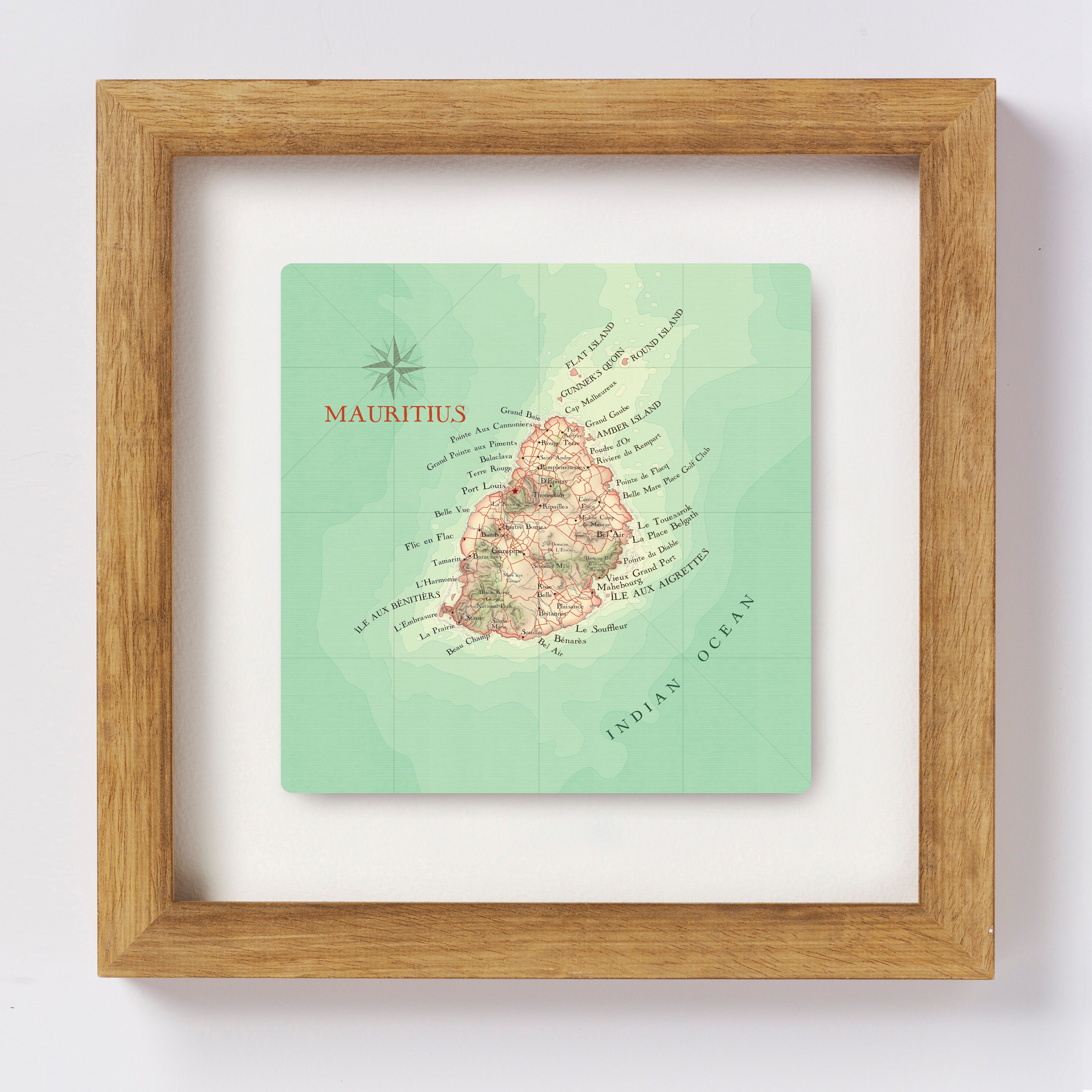 Custom Map Print - Personalised Gift for Him - Framed Vintage Map Gift ...