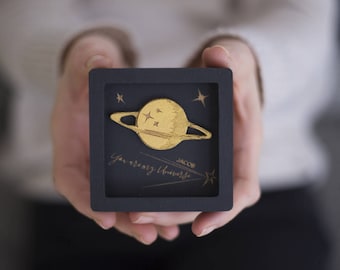 Moldura de arte de parede em miniatura - Você é meu universo personalizado - Presente romântico dos namorados - Presente de aniversário para ele