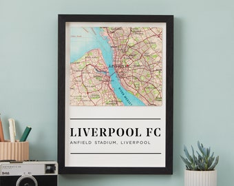 Custom Map Football Club Wall Art Gift For Him