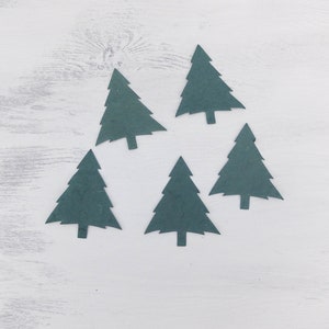 10 pezzi, fustellati per albero di Natale da 2,5 pollici, fustellati per cartoline fai da te, decorazione della confezione