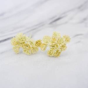 20 10mm light lime green gypsophila, 1 cm  paper baby&#39;s breath