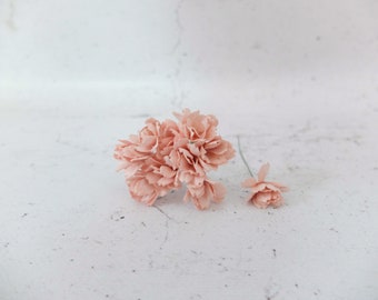 20 20mm peach blush flowers, 2 cm budding accent flowers