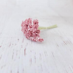 20 gypsophila di carta rosa antico da 8 mm, piccoli fiori di carta, gypsophila di carta
