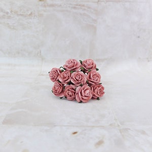 20mm rot mauve Papierrosen