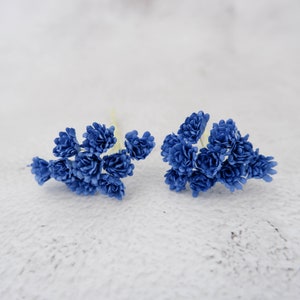 20 10mm royal blue gypsophila, 1 cm paper baby&#39;s breath