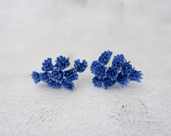 20 10mm royal blue gypsophila, 1 cm paper baby's breath