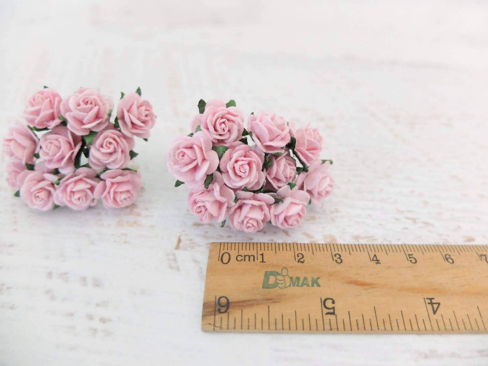 Soft Pink Paper Roses 20 15mm Pink Paper Roses 1.5 Cm - Etsy