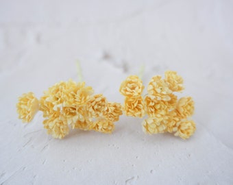 20 10mm light yellow gypsophila, 1 cm paper baby's breath