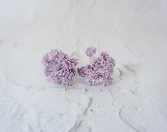 20 10mm lilac paper gypsophila, 1 cm artificial baby's breath