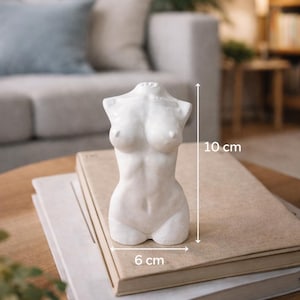 Concrete Body Sculpture | Female Torso Art | Minimalist Woman Figure | Modern Home Decor
