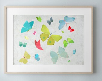 Butterfly Art Print Home Wall decor Print of an original illustration Pen and Ink Drawing Spring May