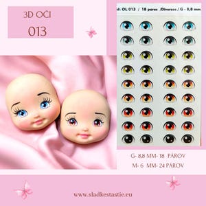 3D Augen, 3D selbstklebende Augen, Resin Augen, 3D Augen für Figuren, 3D Augen auf Food-Figuren, selbstklebende Augen, Kuchendekoration, 013