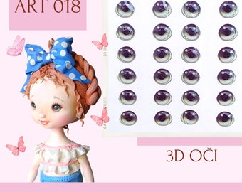 3D self-adhesive eyes for figurines, 3d eyes