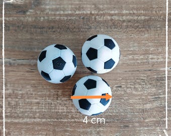 28 Decorazioni Per Torta Pallone Da Calcio, Mini Palloni In Gomma Morbida 3 Cm, Topper Per Cupcake Per Feste Di Compleanno A Tema Sportivo - 2