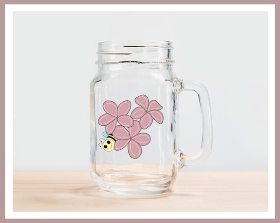 Bill the Bee Mascot Glass Jar Mug