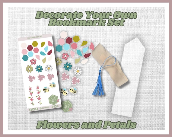 Flowers and Petals Decorate-Your-Own-Bookmark Kit