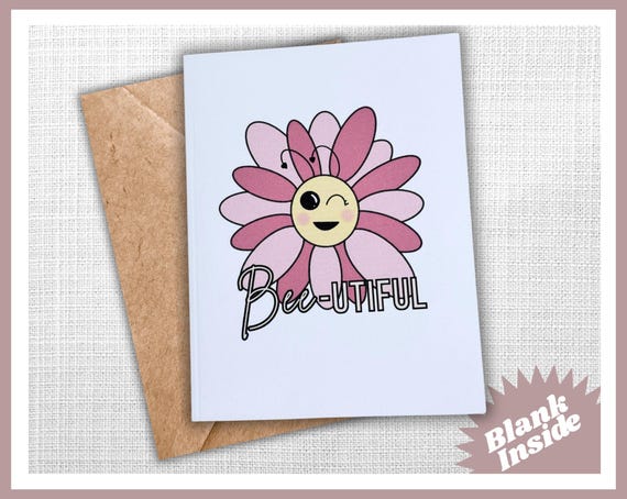Bee-utiful Greeting Card - Blank Inside