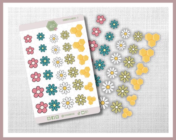 Summer Flowers #2 Sticker Sheet