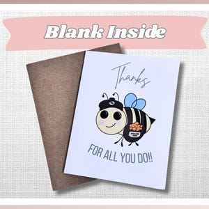 Thank You for All You Do Grußkarte - Leere Innenseite