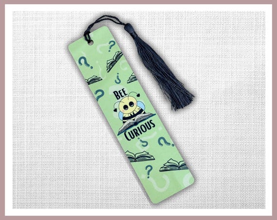 Bee Curious Metal Bookmark