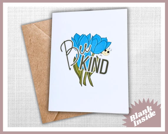Bee Kind Greeting Card - Blank Inside