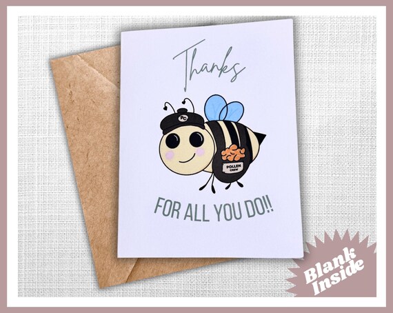 Thank You for All You Do Greeting Card - Blank Inside