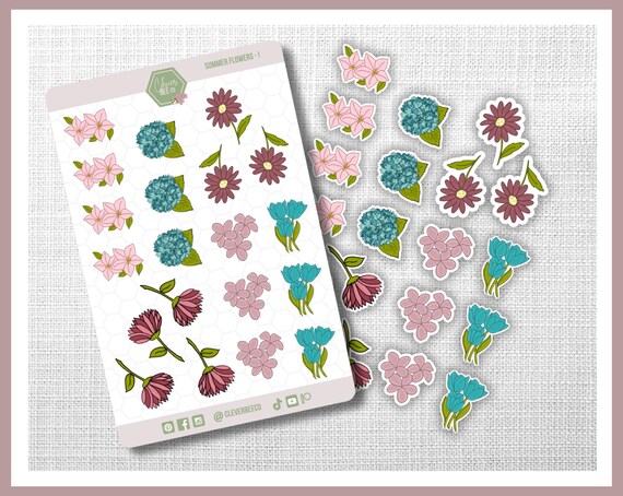 Summer Flowers #1 Sticker Sheet
