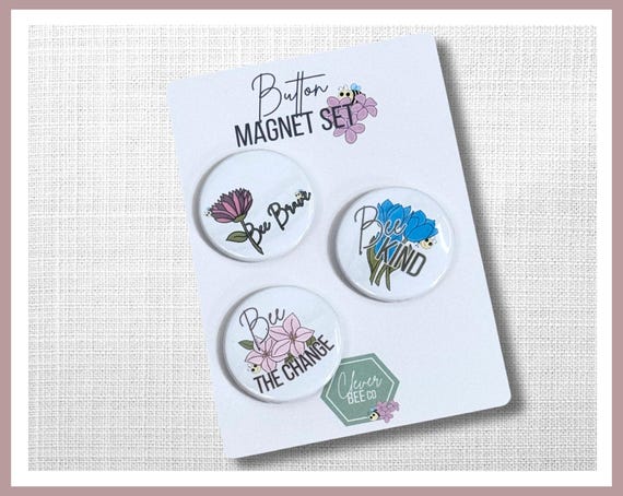 Bee Attitudes Button Magnet Set