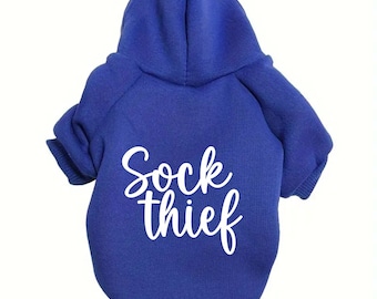 Funny Toy Dog Sweatshirt Size Medium Sock Thief Free Shipping