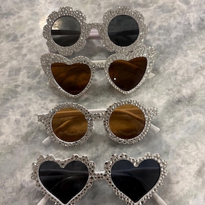 Clear Rhinestone Kids Sunglasses