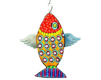Fish Wall hanging, Fish decoration, Fish decor, Flying fish , Fish wall decor, Fish wall decoration, Fish art, Fish wall art, New home gifts
